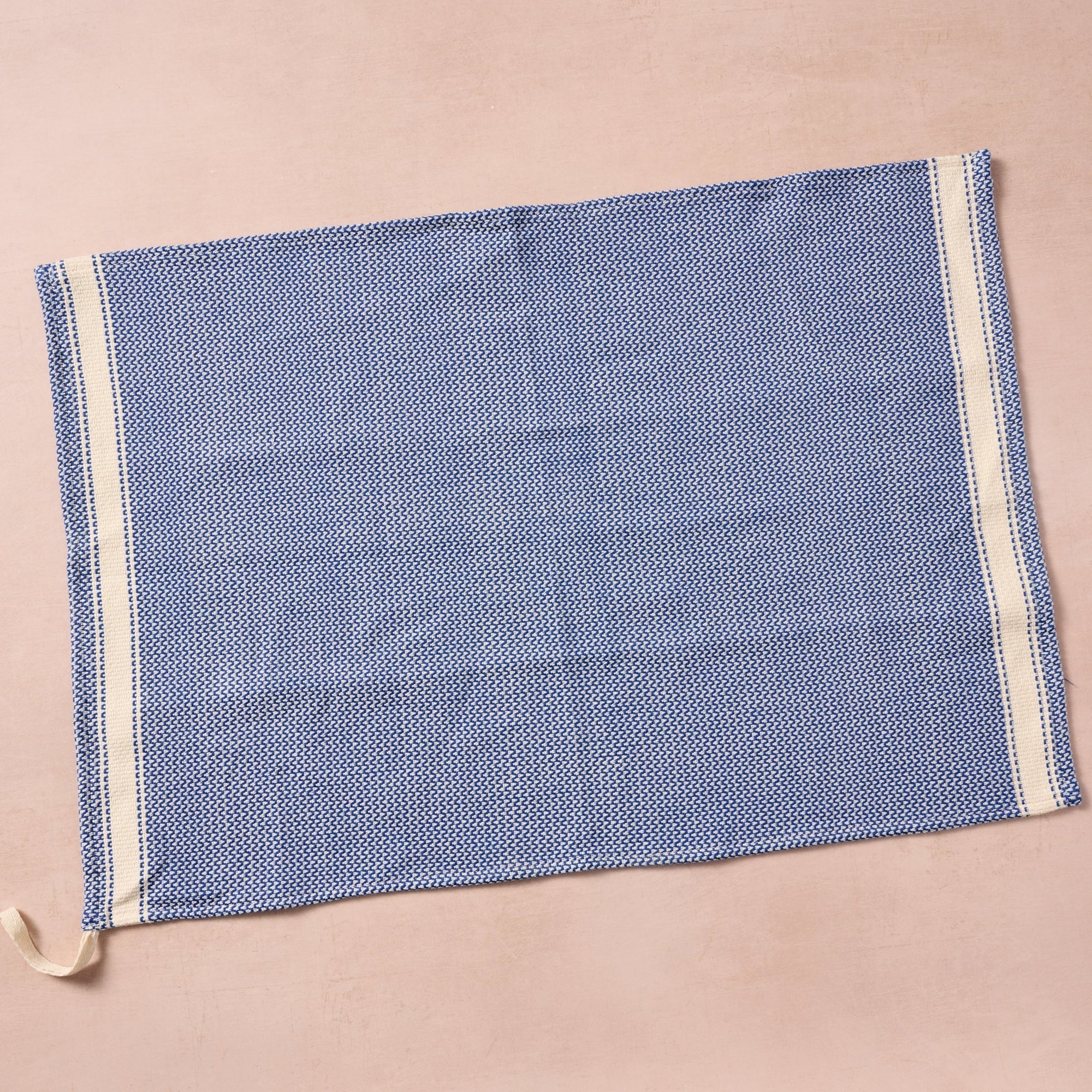 Blue &amp; White Cotton Tea Towel