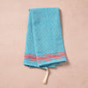 Aqua &amp; Red Cotton Tea Towel