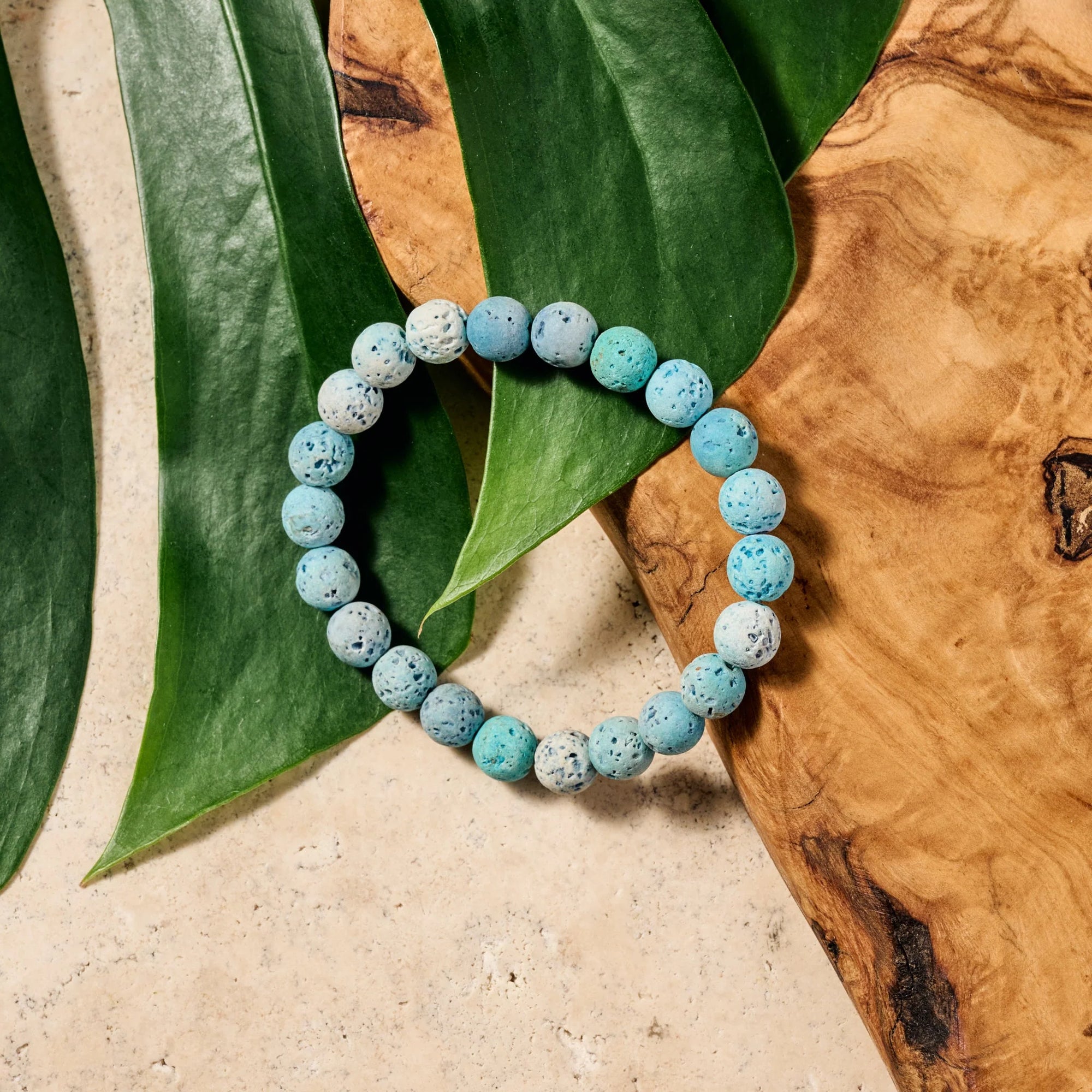 Blue Lava Rock Bracelet