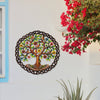 Painted Cutmetal Rooted Tree of Life Braid Wall Hanging (24&quot;)
