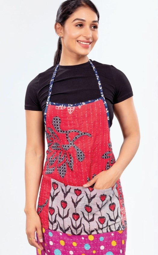 Upcycled Sari Kantha Apron