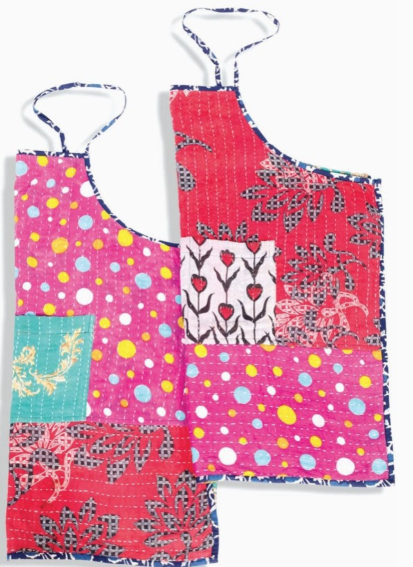 Upcycled Sari Kantha Apron