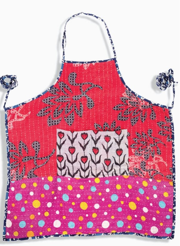 Upcycled Sari Kantha Apron