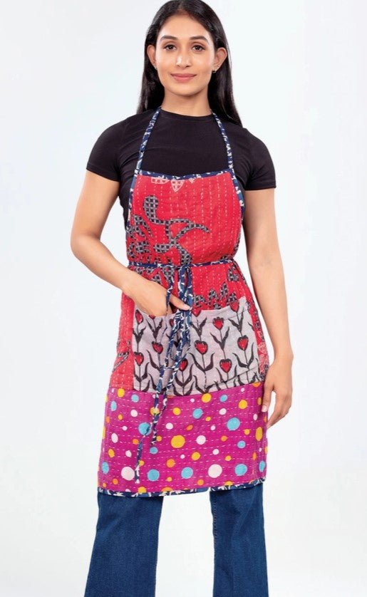 Upcycled Sari Kantha Apron