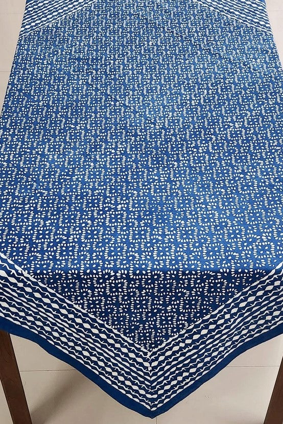 Indigo Blockprint Tablecloth (60" Square)