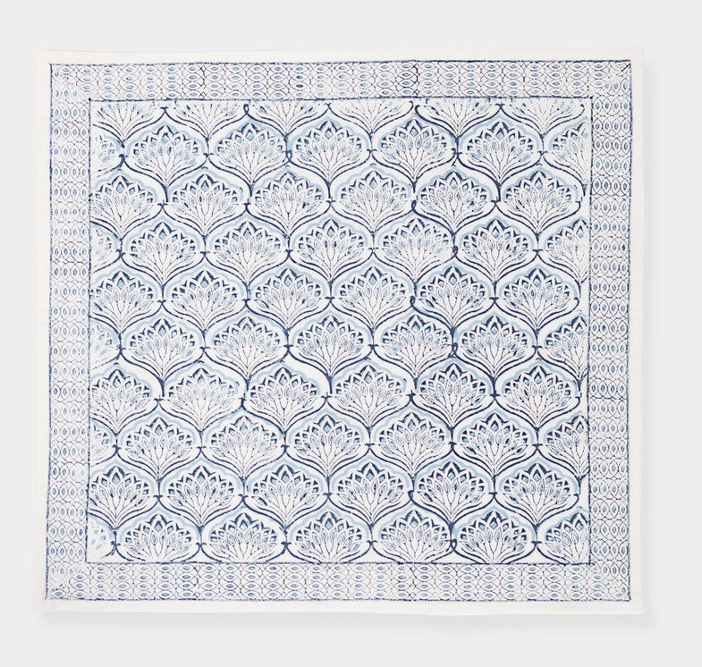 Blue Lotus Blockprint Napkin