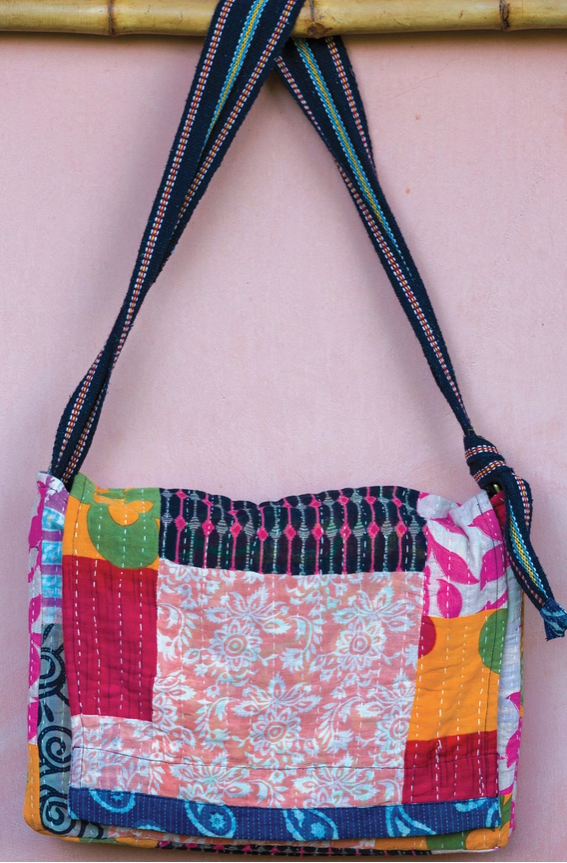 Kantha Messenger Tote Bag - Assorted