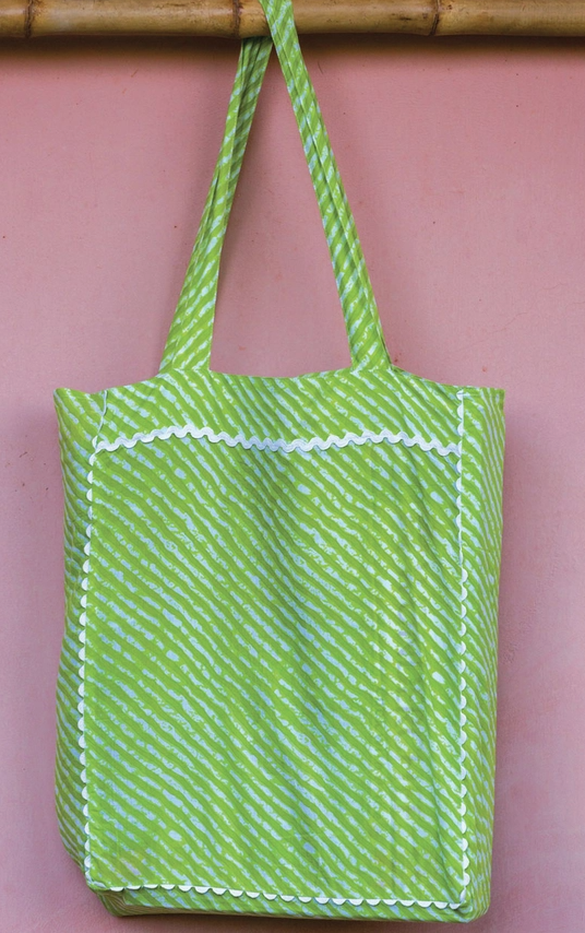 Green Tie Dye Tote Bag