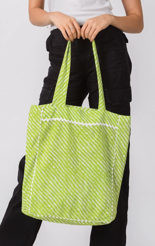 Green Tie Dye Tote Bag