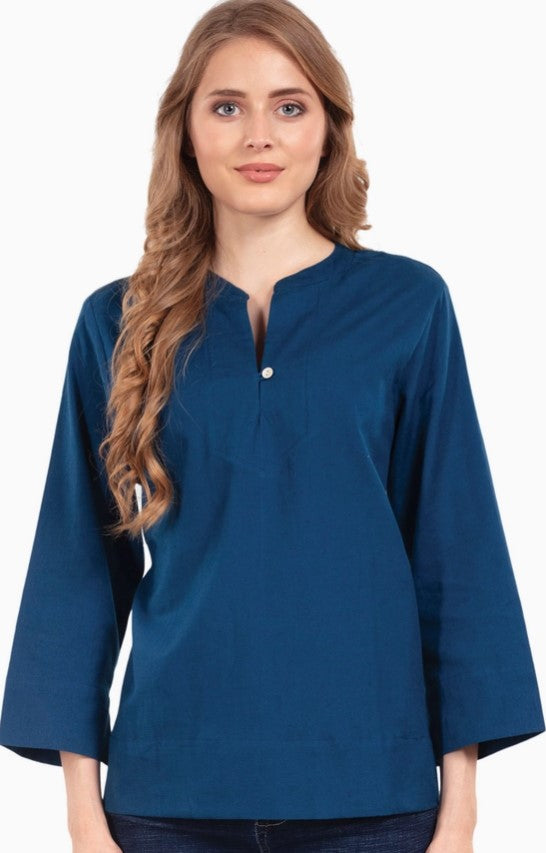 Blue Flax Linen Tunic