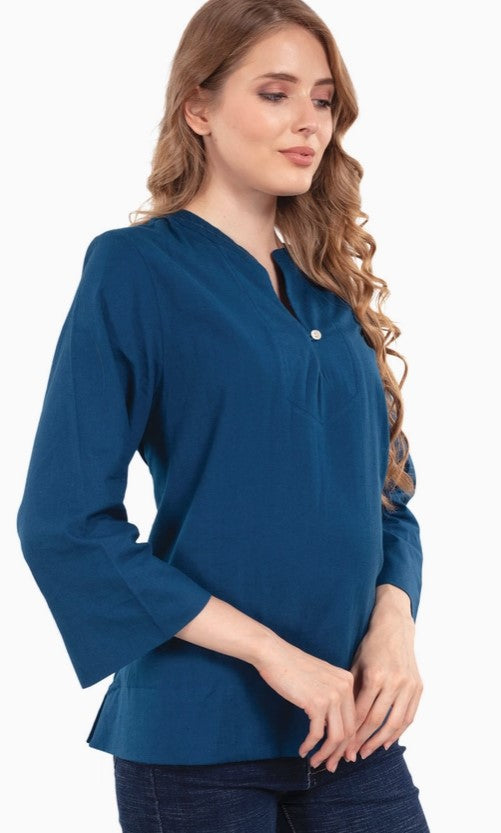 Blue Flax Linen Tunic