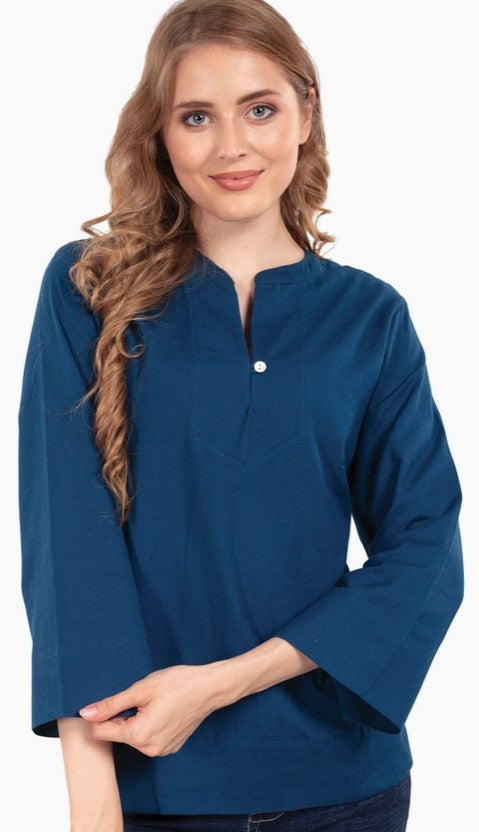 Blue Flax Linen Tunic
