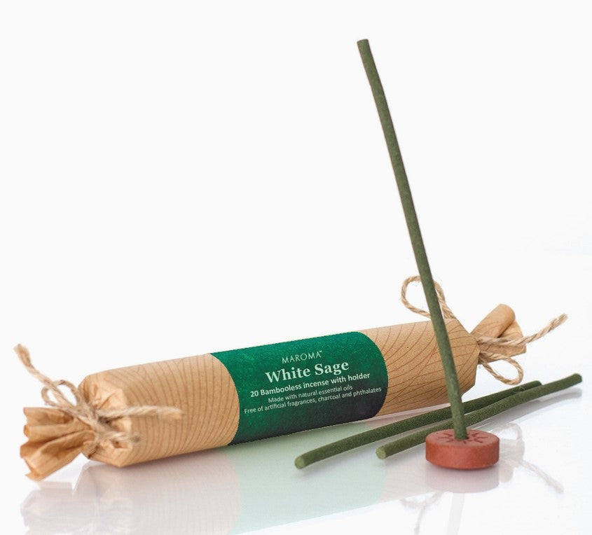 Wild Sage Bambooless Incense with Holder - 20 sticks