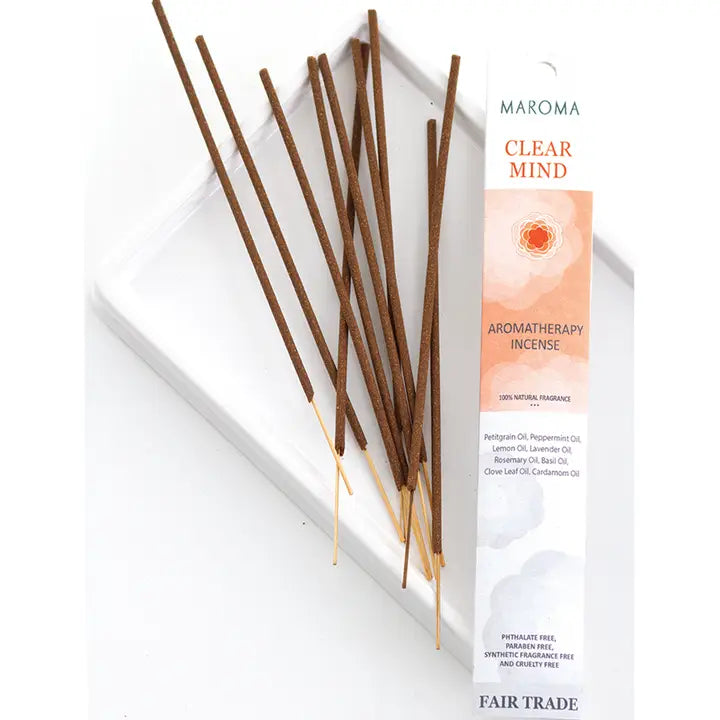 Clear Mind Aromatherapy Incense - Pack of 10 Sticks