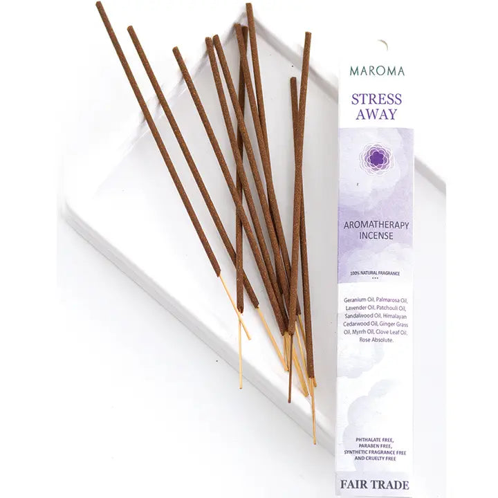 Stress Away Aromatherapy Incense - Pack of 10 Sticks
