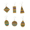 Pre-Columbian Geometric Enamel Earrings - Assorted