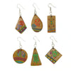 Pre-Columbian Geometric Enamel Earrings - Assorted