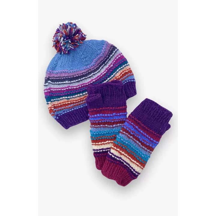 Colorful Stripe Wool Handwarmer - Assorted