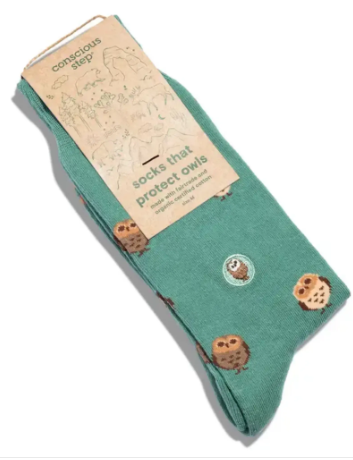 Socks that Protect Owls - Green