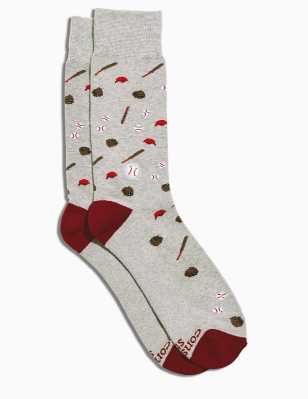 Grey Baseball Socks - Support Youth Sports