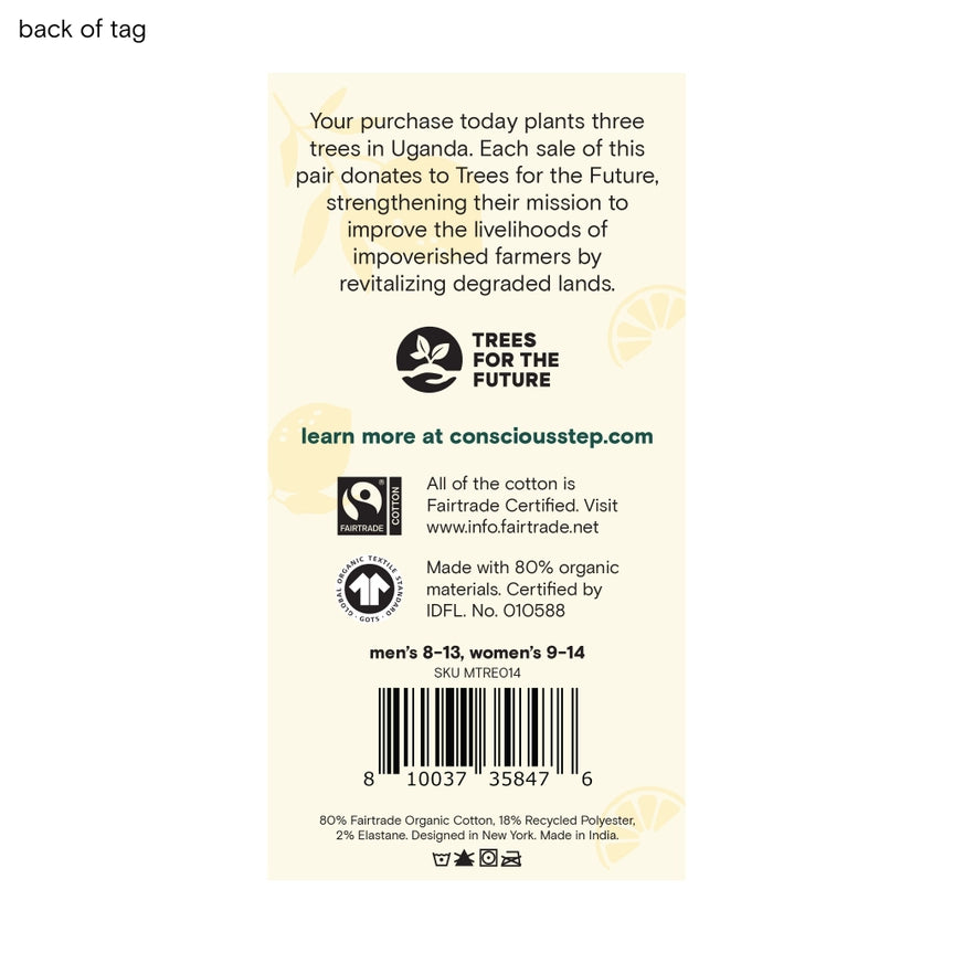 Beige Lemons Plant Trees Socks