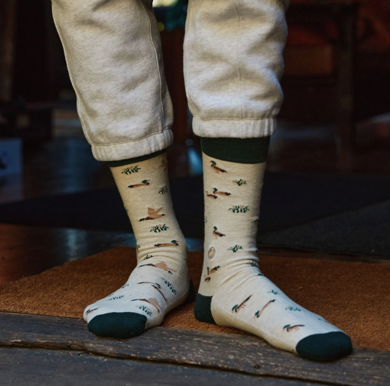 Cream Protect Ducks Socks