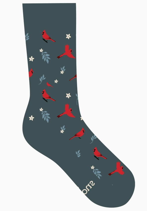 Grey Protect Cardinals Socks