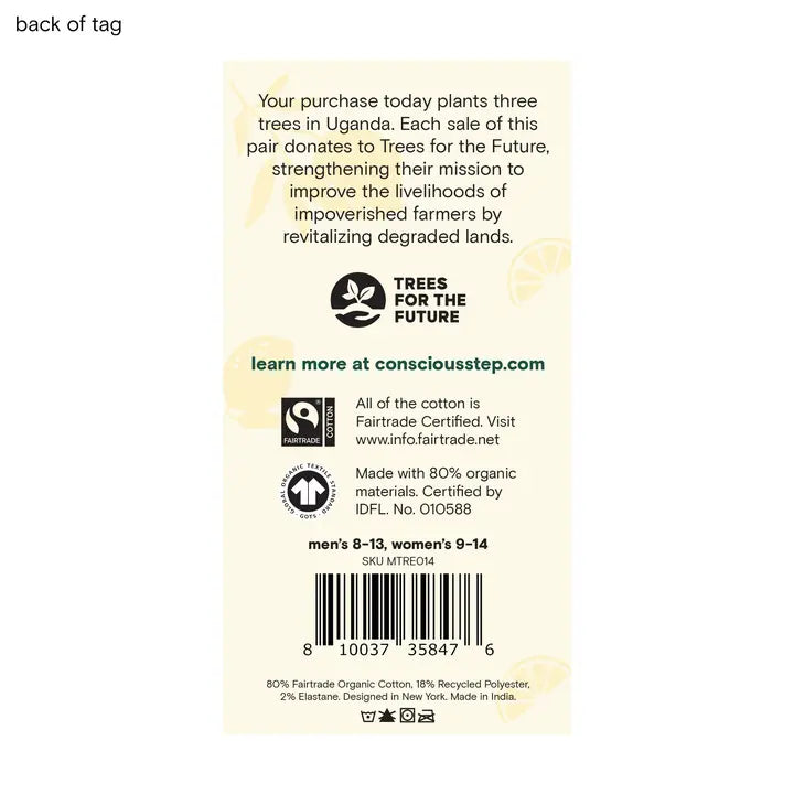 Beige Lemons Footie Socks