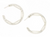 Silver Hex Hoop Earrings