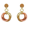 Thread-Wrapped Gold-Plated Stud Earrings