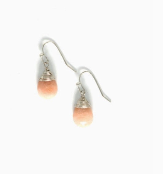 Pink Chalcedony Drop Earrings