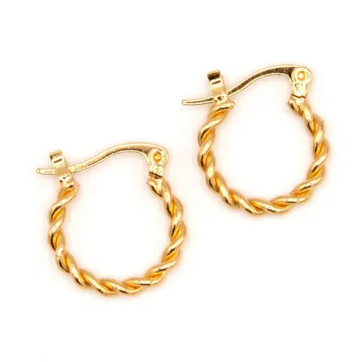 Small Twisted Hoop Earrings