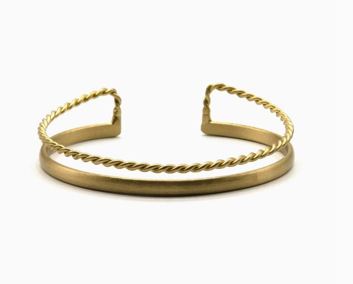 Twisted Brass Cuff Bracelet