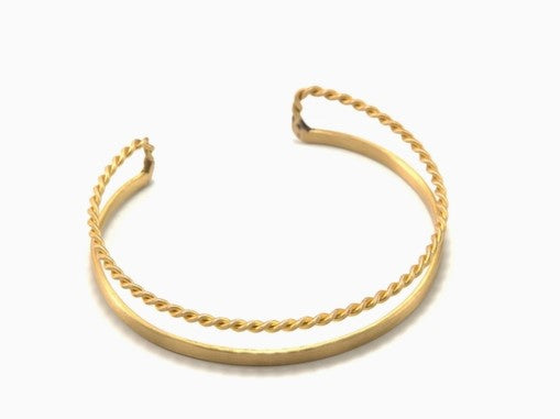 Twisted Brass Cuff Bracelet