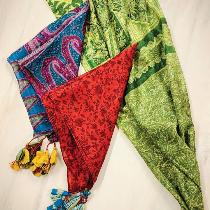 Recycled Silk Sari Scarf