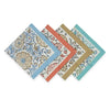 Bloom Reverie Block Print Cotton Napkin - Set of 4