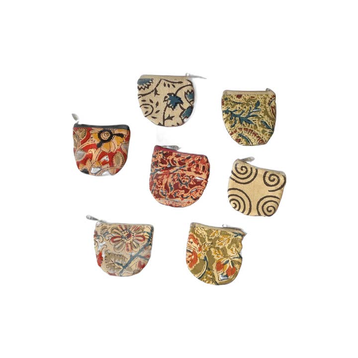 Small Kalamkari Cotton Coin Purse - Assorted