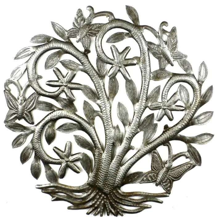 Butterfly Tree Cutmetal Wall Hanging (14D)