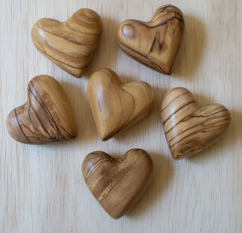 Olive Wood Heart