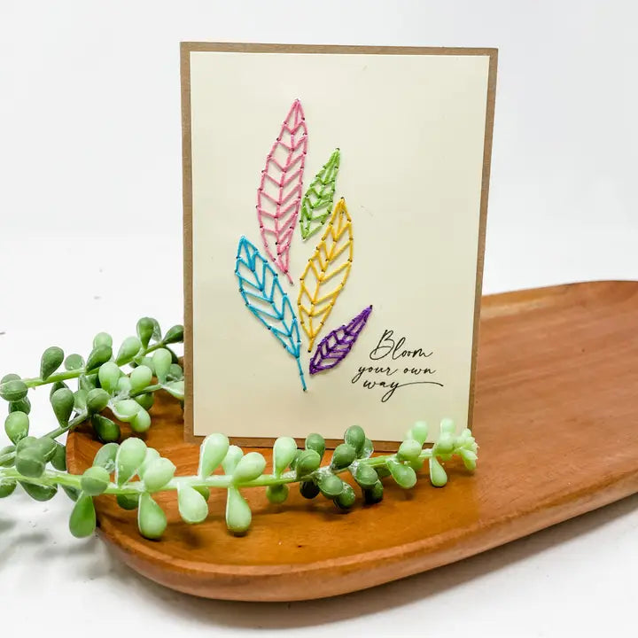 Bloom Embroidered Greeting Card
