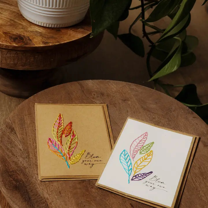 Bloom Embroidered Greeting Card