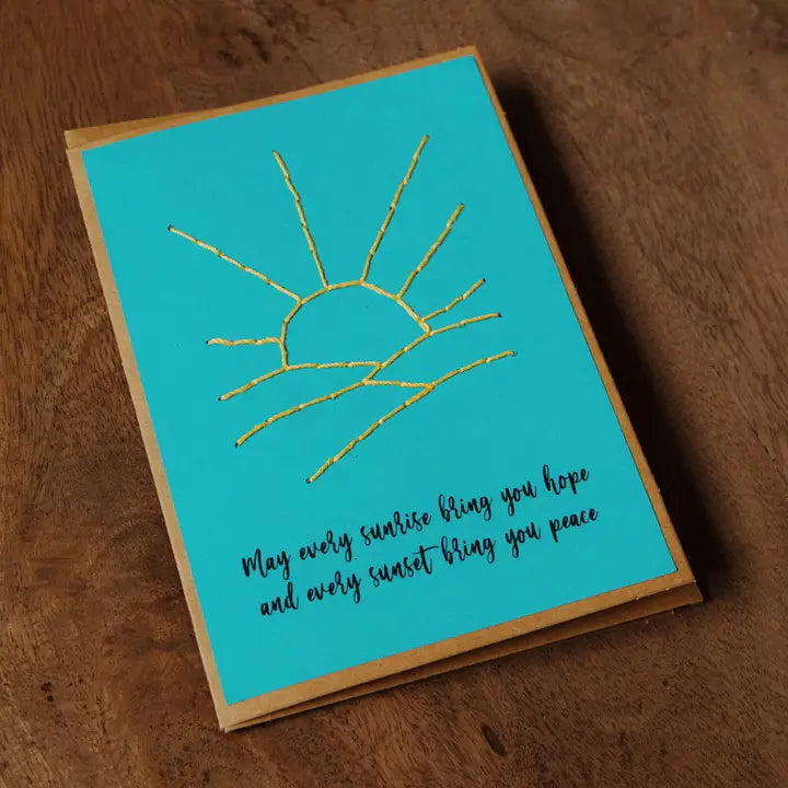 Sunrise Embroidered Greeting Card