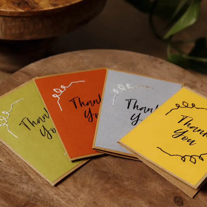 Thank You Embroidered Greeting Card