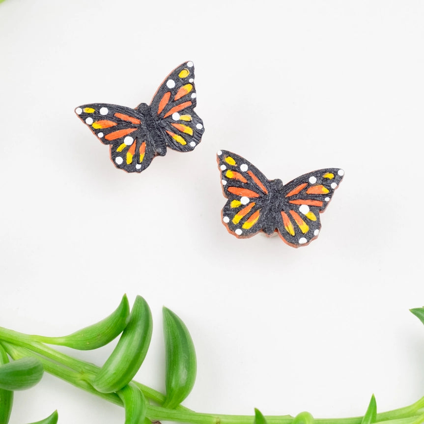 Monarch Butterfly Gourd Earrings