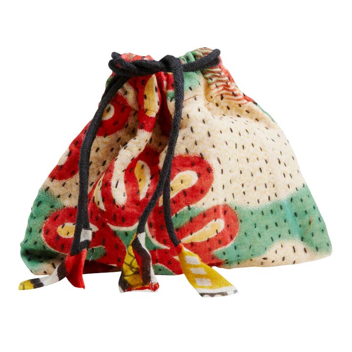 Recycled Sari Drawstring Gift Bag