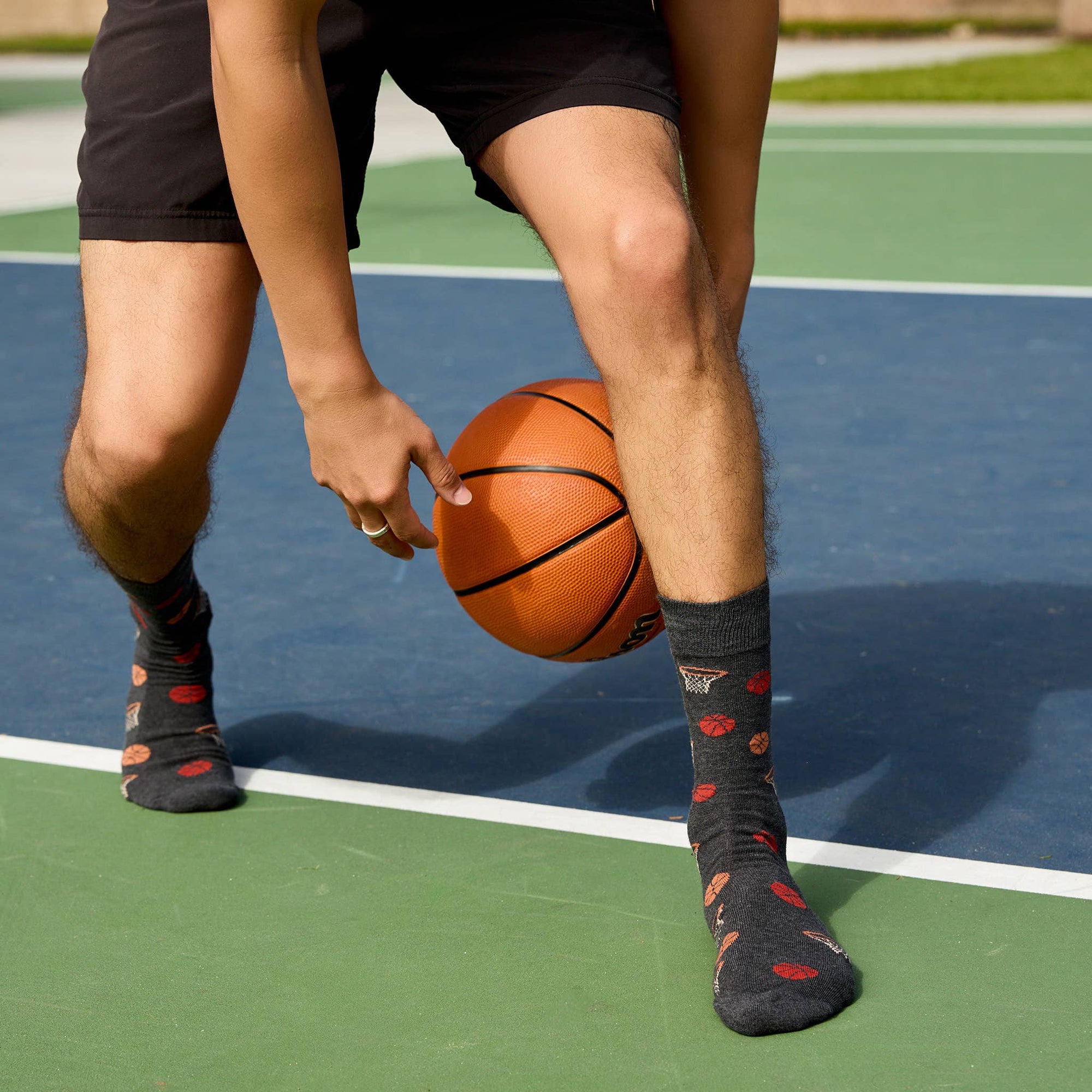 Socks that Support Youth Sports | Gray Basketballs