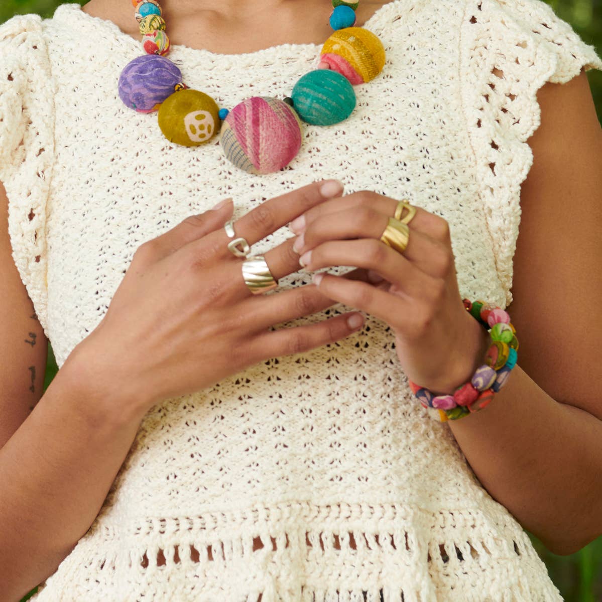 Gold-Plated Open Triangle Wrap Ring