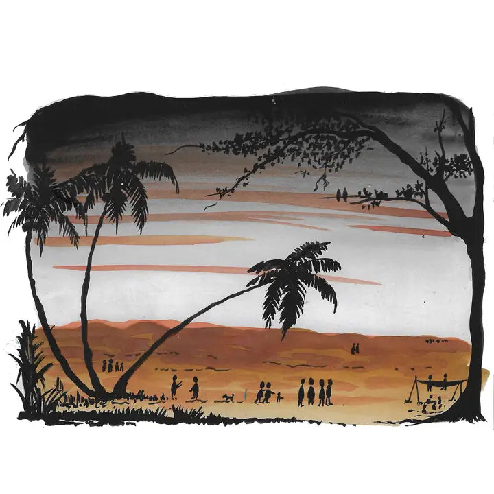 Desert Palm Hand-Painted Greeting Card