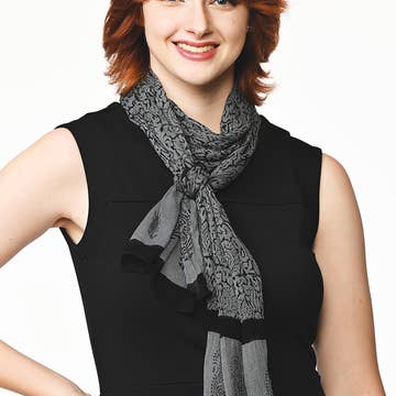 Black Sheela Chiffon Scarf