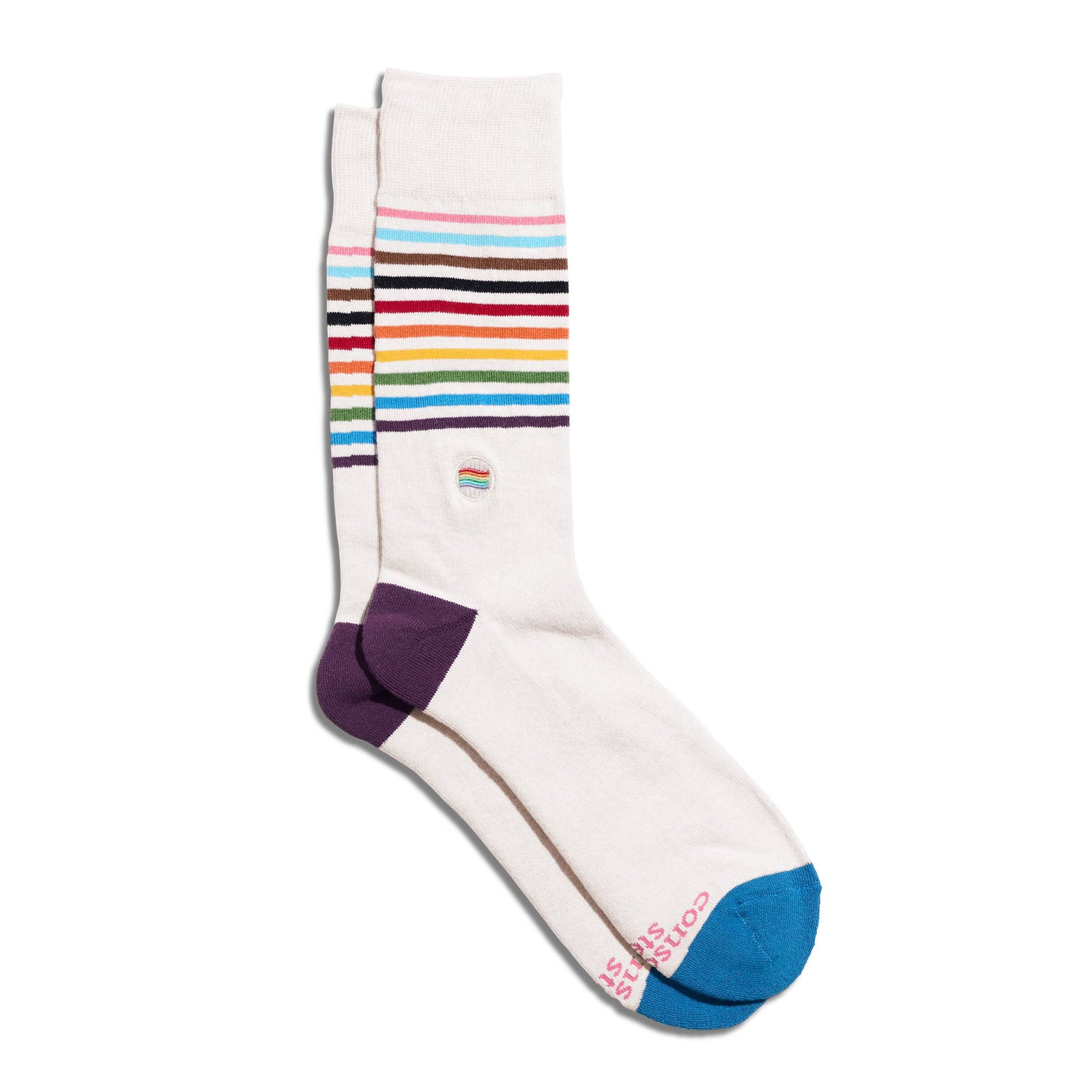 White Pride Flag Socks | Support LGBTQ Lives